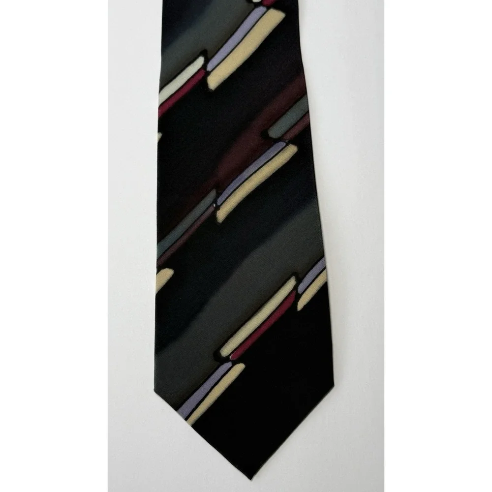 Robert‎ Daskal Hand Painted Artist Signed 100% Silk Tie NEW/Pre-Owned-Lot 3-USA